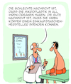 Cartoon: Gute Nachricht! (small) by Karsten Schley tagged gesundheit,umwelt,mikroplastik,ärzte,patienten,umweltzerstörung,natur,menschheit,gesellschaft,medien