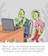 Cartoon: Harte Zeiten!! (small) by Karsten Schley tagged facebook,zombies,horror,filme,medien,mythen,comics,tv,ernährung,mangel,inflation,versorgung,gesellschaft,politik