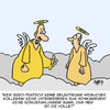 Cartoon: Heilige Sch...! (small) by Karsten Schley tagged paradies,religion,glaube,christentum,himmel,engel,business,wirtschaft,büro,jobs