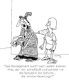 Cartoon: Hexenjagd (small) by Karsten Schley tagged management,büro,fehler,hexen,hexenjagd,männer,frauen,karriere,mobbing,wirtschaft,business,gesellschaft