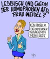 Cartoon: Homophob (small) by Karsten Schley tagged afd,politik,homophobie,homosexualität,rechtsextremismus,populismus,alice,weidel,gesellschaft,deutschland,wahlen,opportunismus,demokratie