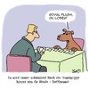 Cartoon: Immer schlimmer! (small) by Karsten Schley tagged natur,tiere,krankheiten,vogelgrippe,umwelt,hunde,menschen,poker,schlauheit,raffinesse,gewinner,verlierer