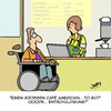 Cartoon: Kaffee to Go (small) by Karsten Schley tagged kaffee,verkäufer,gastronomie,behinderungen,rollstuhlfahrer,gesundheit,kunden,wirtschaft,business