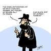 Cartoon: Koscher (small) by Karsten Schley tagged religion,ortodox,geschlechter,geschlechtertrennung,männer,frauen,pornographie