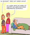 Cartoon: Krank!! (small) by Karsten Schley tagged liebe,ehe,beziehungen,männer,frauen,alltagsleben,tiere,haustiere,katzen,gesundheit,gesellschaft