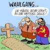 Cartoon: Kreuzgang (small) by Karsten Schley tagged wahlen,extremismus,populismus,radikalismus,demokratie,gesellschaft,europa,deutschland,politik