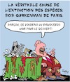 Cartoon: La Verite! (small) by Karsten Schley tagged extinction,animaux,nature,environnement,climat,viande,nutrition,consommateurs