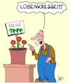 Cartoon: Lügen! (small) by Karsten Schley tagged pflanzen,natur,lügen,kresse,demokratie,bildungsferne,presse,gesellschaft,deutschland,europa