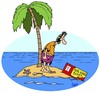 Cartoon: Neulich am Strand (small) by Karsten Schley tagged seefahrt,schiffbruch,seenot,inseln,sport,walking,sportschuhe,bekleidung,strand