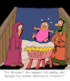 Cartoon: Neulich im Stall (small) by Karsten Schley tagged weihnachten,jesus,josef,maria,religion,glaube,christentum,feiertage,bibel,gesellschaft