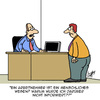Cartoon: Nicht informiert (small) by Karsten Schley tagged arbeit,arbeitgeber,arbeitnehmer,wirtschaft,business,manager,personalmanagement,industrie