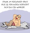 Cartoon: PANIK!!! (small) by Karsten Schley tagged wahlen,deutschland,politik,gesellschaft,cdu,spd,schulz,merkel,wähler