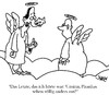 Cartoon: Piranjas (small) by Karsten Schley tagged religion,leben,tod,unfälle,engel