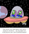 Cartoon: Primitiv (small) by Karsten Schley tagged aberglaube,wirtschaft,geld,spekulation,cryptowährungen,aliens,raumfahrt,scifi,gesellschaft