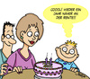 Cartoon: Rente (small) by Karsten Schley tagged rente,geburtstag,familie,eltern,väter,mütter,kinder,rentner,wirtschaft,jobs,babies