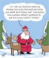 Cartoon: Santa rettet das Klima! (small) by Karsten Schley tagged weihnachten,klimaschutz,tiere,rentiere,elektrizität,umwelt,politik,feiertage,gesellschaft,religion