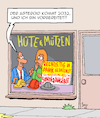 Cartoon: Seid vorbereitet! (small) by Karsten Schley tagged asteroiden,weltraum,einschlag,2032,nasa,wissenschaft,panikmache,medien,gesellschaft