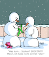 Cartoon: Super Geschenk!! (small) by Karsten Schley tagged weihnachtsgeschenke,religion,weihnachten,männer,frauen,socken,schneemänner,winter,christentum,jesus,feiertage,gesellschaft