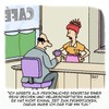 Cartoon: Toller Job (small) by Karsten Schley tagged business,zeit,wirtschaft,management,ernährung,mitarbeiter,arbeitgeber,arbeitnehmer,reichtum,geld