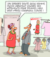Cartoon: Vendeurs (small) by Karsten Schley tagged vendeurs,ventes,mode,vetements,femmes,hommes,travail,employeurs,employes