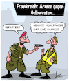 Cartoon: Verrat!! (small) by Karsten Schley tagged frankreich,militär,proteste,gelbwesten,krawalle,justiz,macron,politik,gesellschaft