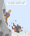 Cartoon: Wahre Liebe (small) by Karsten Schley tagged liebe,männer,frauen,berge,bergsteigen,sport,urlaub,hobby,extremsport,natur,romantik
