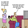 Cartoon: Warm (small) by Karsten Schley tagged ehe,liebe,frauen,männer,gesellschaft,kommunikation,gesundheit,bier,tv