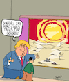 Cartoon: Warm vererbt (small) by Karsten Schley tagged klimaschutz,umwelt,trump,usa,politik,temperaturen,wetter,erde,natur