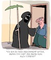 Cartoon: Zu früh! (small) by Karsten Schley tagged tod,leben,ehe,beziehungen,männer,frauen,liebe,sex,alter,gesellschaft