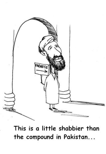 Cartoon: Osama goes to paradise (medium) by urbanmonk tagged osama,bin,ladens,death