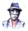 Cartoon: John Lee Hooker (small) by urbanmonk tagged blues music