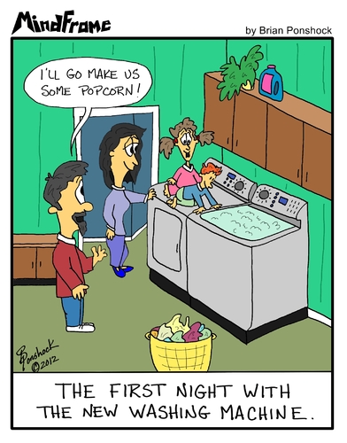 Cartoon: MINDFRAME (medium) by Brian Ponshock tagged machine,washing,appliances,dryer