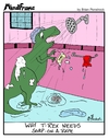 Cartoon: MINDFRAME (small) by Brian Ponshock tagged trex,soap,shower