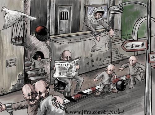 Cartoon: Imprisoned society (medium) by sabaaneh tagged society