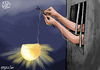 Cartoon: hunger strike In Israeli prison (small) by sabaaneh tagged palestinian