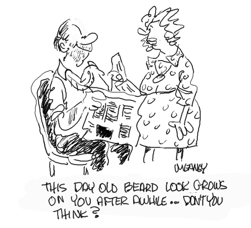 Cartoon: Todays Fashion (medium) by John Meaney tagged beard,wife,marriage