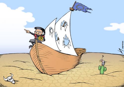 Cartoon: Barroso the Conqueror (medium) by rodrigo tagged jose,manuel,durao,barroso,president,ec,european,comission,eu