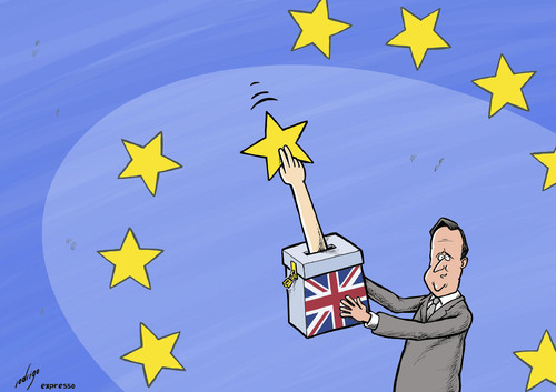Cartoon: Cameuron (medium) by rodrigo tagged europe,united,kingdom,uk,david,cameron,referendum,british,great,britain