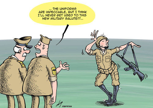 Cartoon: US military will accept gays (medium) by rodrigo tagged gay,army,military,air,force,navy,soldier,homosexual,lesbian