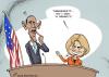 Cartoon: A Hillaryous choice for Obama (small) by rodrigo tagged obama,hillary,clinton,secretary,state,usa,us,diplomacy,international,politics