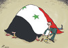 Cartoon: Bashar cleans Syria (small) by rodrigo tagged bashar al assad syria president crackdown political dissent democracy human rights arab spring