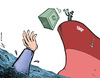 Cartoon: Drowning economies (small) by rodrigo tagged world,economy,crisis,imf,international,hungary,portugal,spain,greece,ireland
