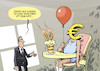 Cartoon: Euro grows old (small) by rodrigo tagged euro,european,union,eu,europe,currency,anniversary,birthday