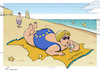 Cartoon: Eurobeach (small) by rodrigo tagged portugal tourism angela merkel europe european union united kingdom uk beach summer vacation