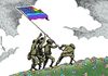 Cartoon: Gays in the US Army (small) by rodrigo tagged gay lesbian homosexual us army usa air force navy military