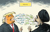 Cartoon: Hostalkities (small) by rodrigo tagged iran,usa,war,peace,deal,bombing,attacks,diplomacy,trump,ayatollah,mojtabakhamenei,washington,tehran,israel,military,international,politics,middleeast,donaldtrump