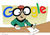 Cartoon: Mr. Magoogle (small) by rodrigo tagged google,mister,magoo,fine,search,engine,results,abuse,market,shopping,service