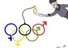 Cartoon: Olympic Terrors (small) by rodrigo tagged russia,putin,winter,olympic,games,sochi,2014,security,terrorism,terror,homosexual,gay,lesbian