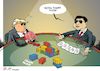 Cartoon: Poker fakes (small) by rodrigo tagged china economy usa trade war tariffs import export commerce technology poker politics international