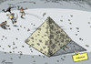 Cartoon: Revolutionary pyramid in Egypt (small) by rodrigo tagged egypt,cairo,protest,rally,mohamed,elbaradei,hosni,mubarak,giza,clash,violence,pyramid,revolution